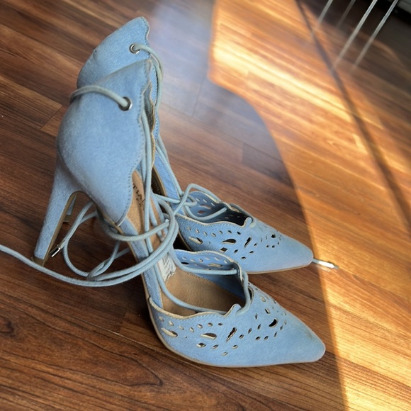 Christian siriano light blue pumps lace up - Picture 4 of 6